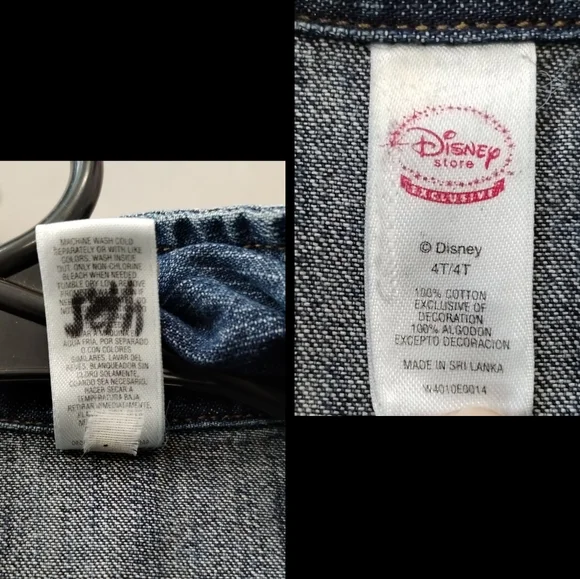 Disney Store Mickey Mouse Clubhouse denim Jean jacket 4T Donald duck Goofy